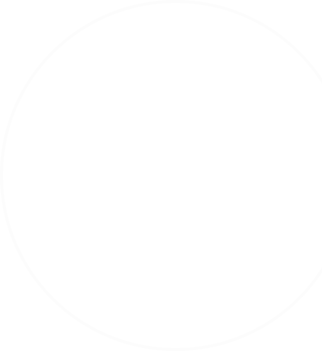 white ellipse outlined